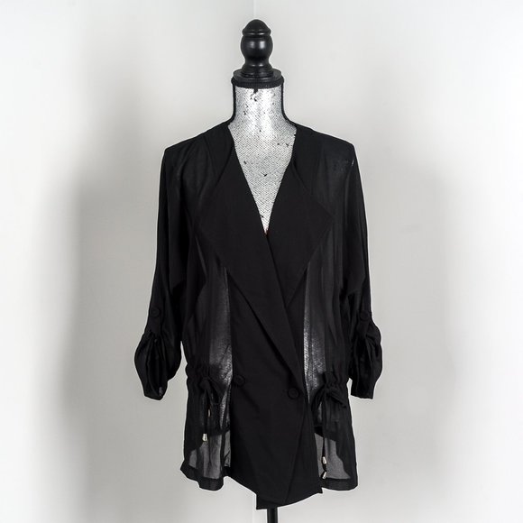 NWOT Anna Scott sheer blouse - L